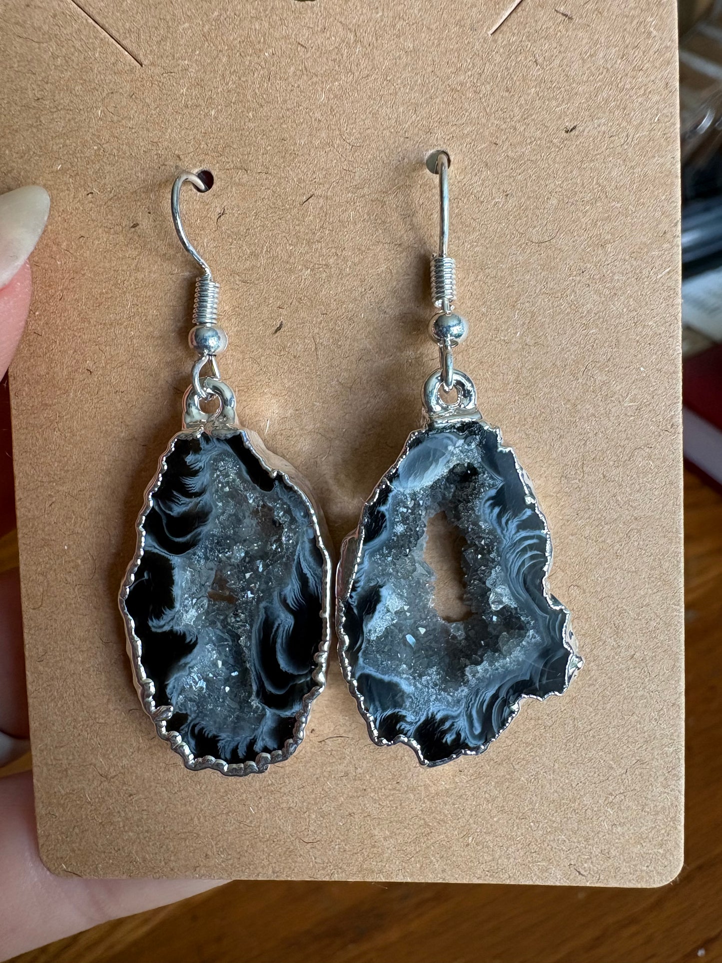 Druzy Agate Geode Earrings