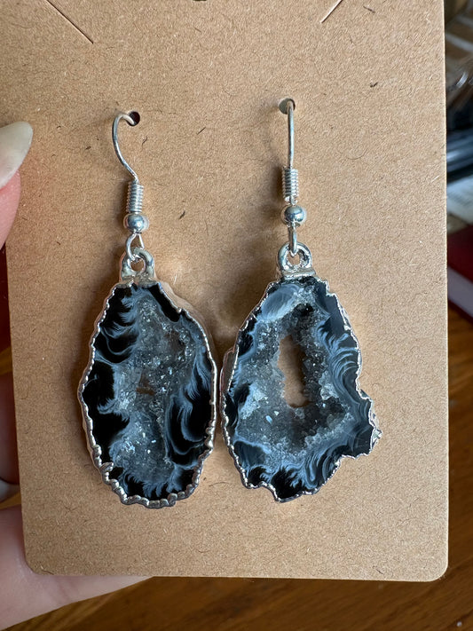 Druzy Agate Geode Earrings
