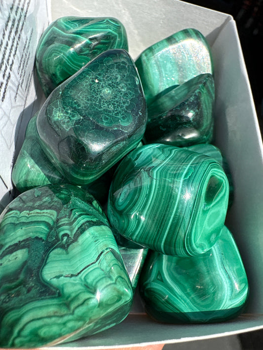 Malachite tumbled Stone
