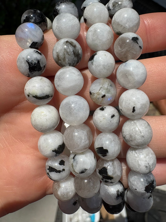 Rainbow Moonstone bracelet 10mm