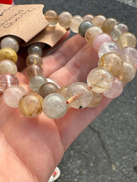 Rutilated Quartz bracelet 10mm