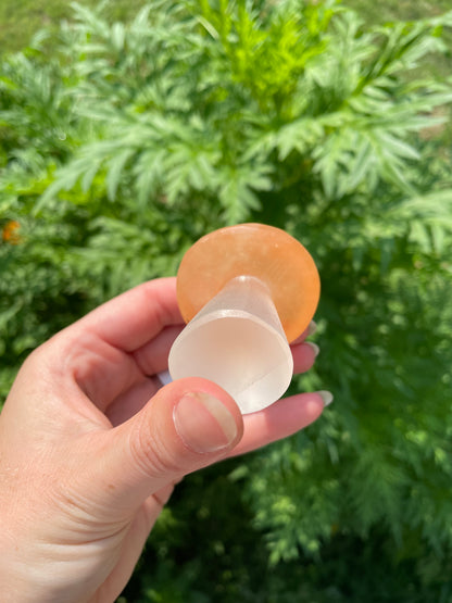 Selenite Mushroom (orange)