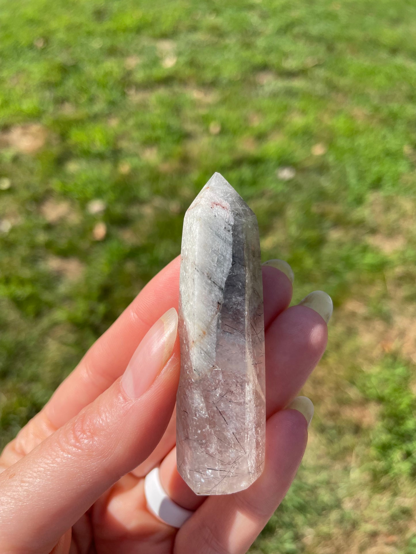 Rutilated Quartz w/ Tourmaline & Copper inclusions