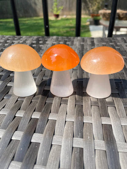 Selenite Mushroom (orange)