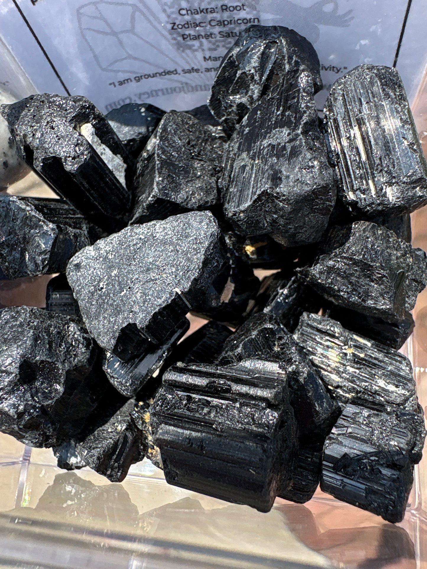 Black tourmaline raw