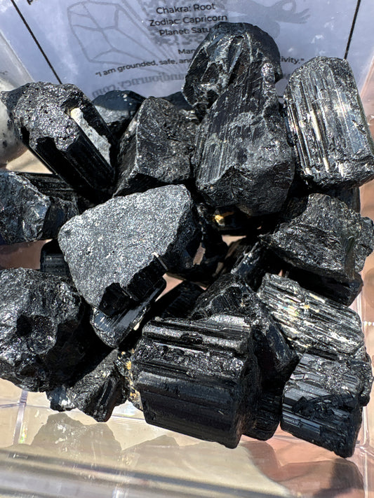 Black tourmaline raw