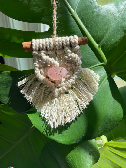 Mini Macramé with Rose Quartz