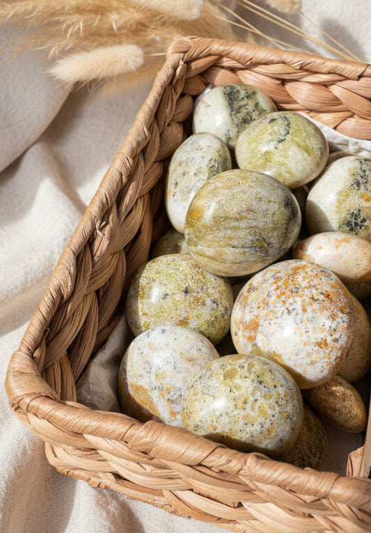 Green Opal Pebble Stone