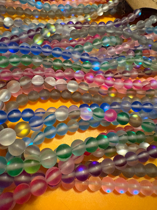 Mermaid glass glow necklace