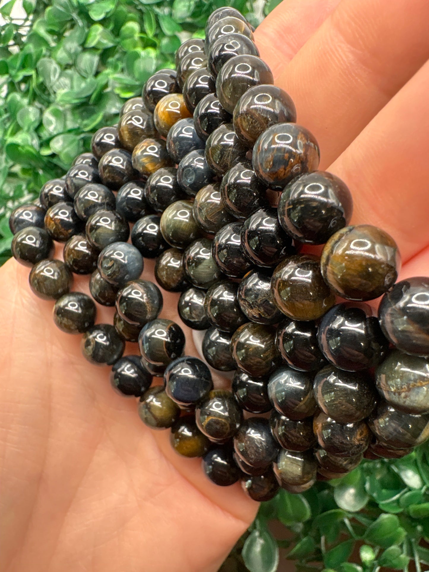 Golden Blue Tigers Eye bracelet 8mm