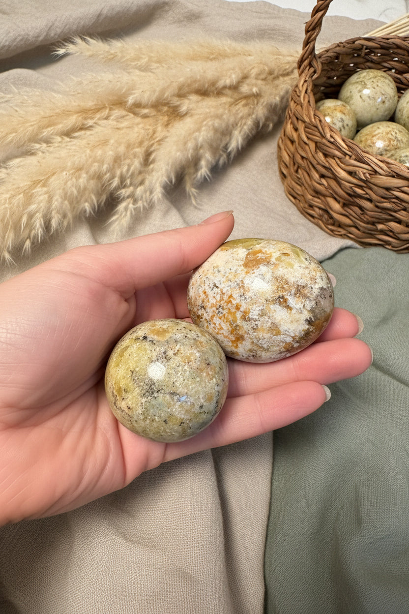 Green Opal Pebble Stone