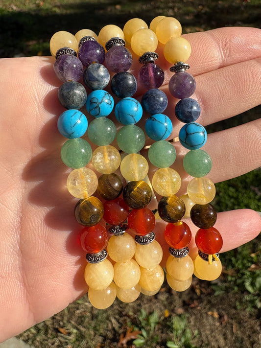 Chakra/Yellow Jade Bracelet