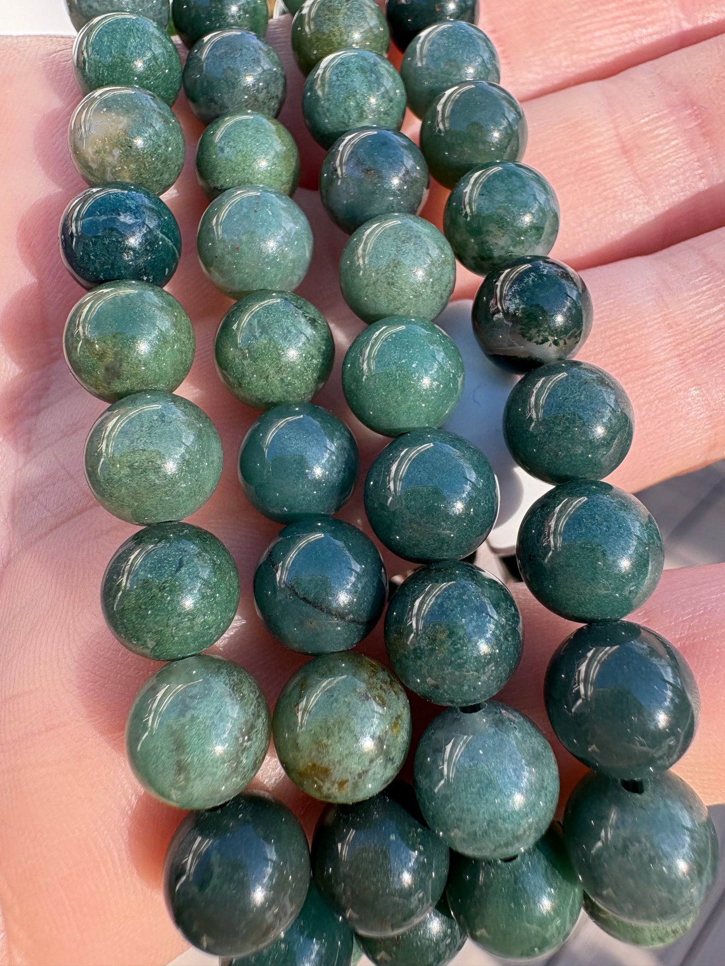 Moss Agate bracelet 8mm