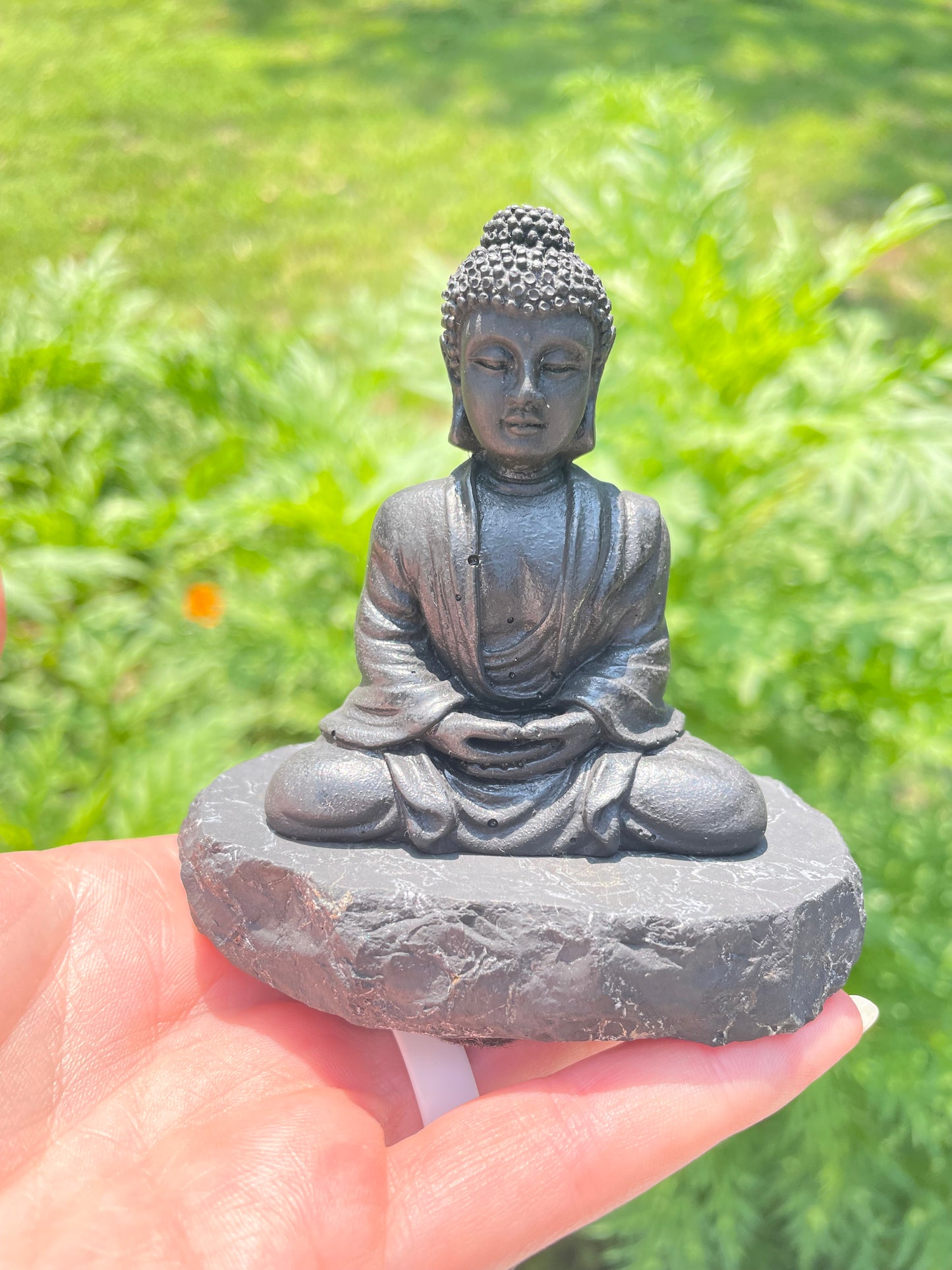 Shungite Buddha figurine