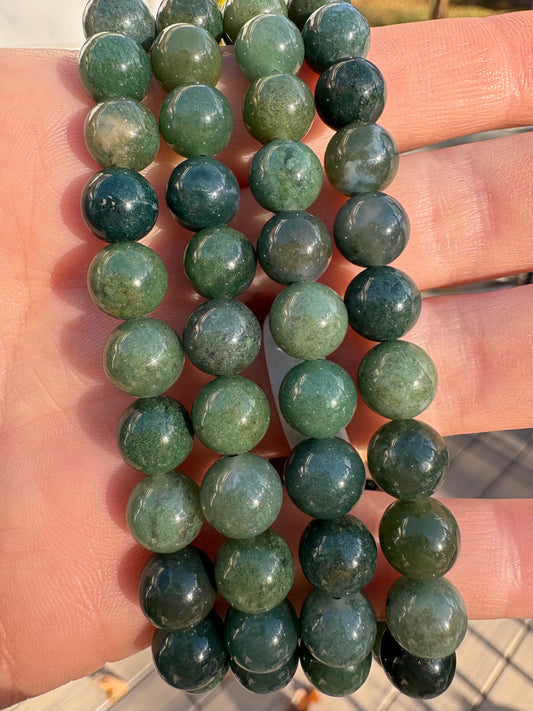 Moss Agate bracelet 8mm