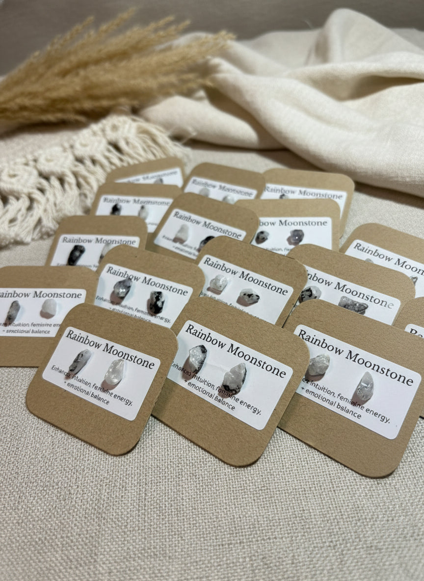 Natural Crystal Chip Stud Earrings