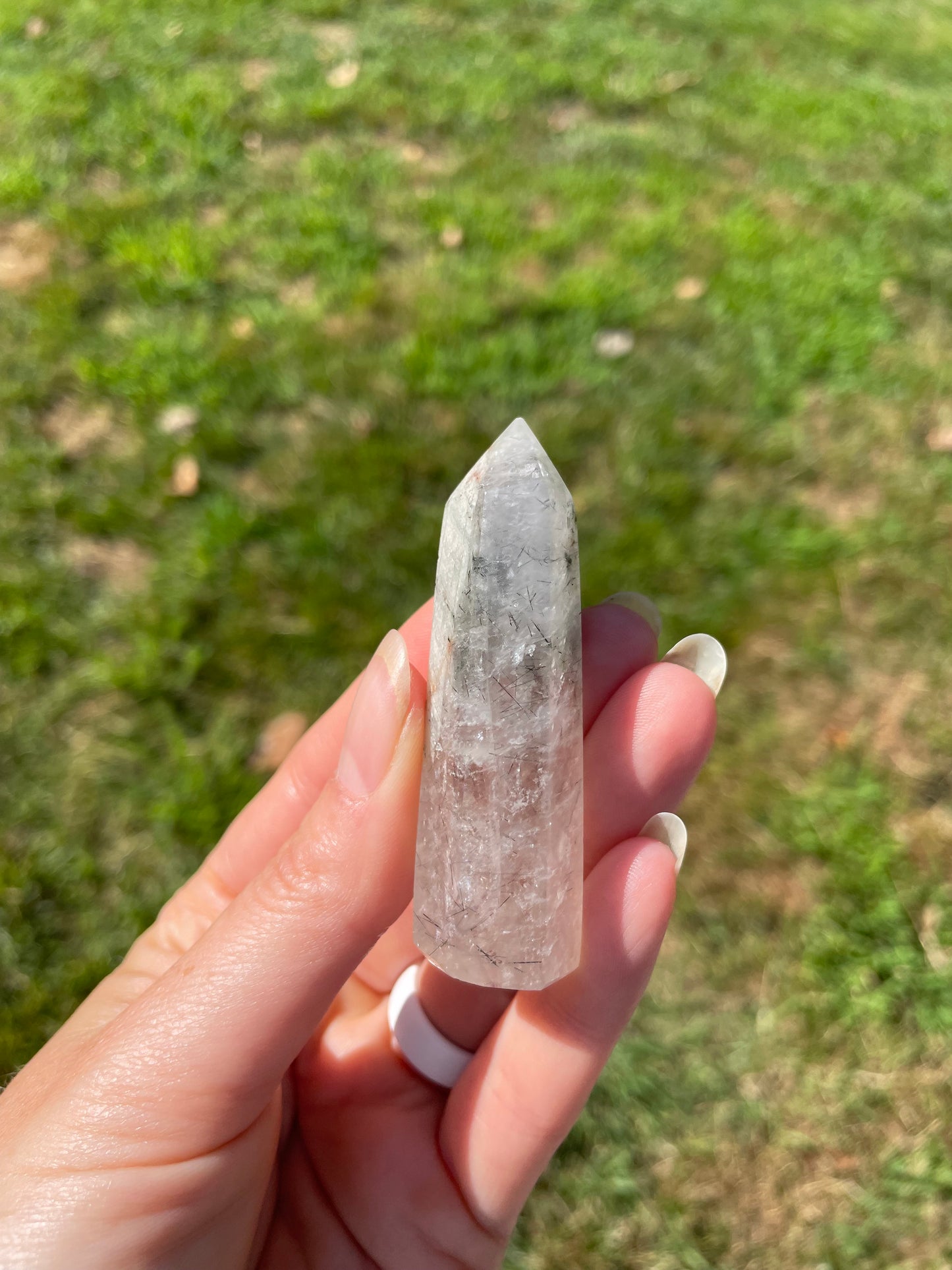 Rutilated Quartz w/ Tourmaline & Copper inclusions